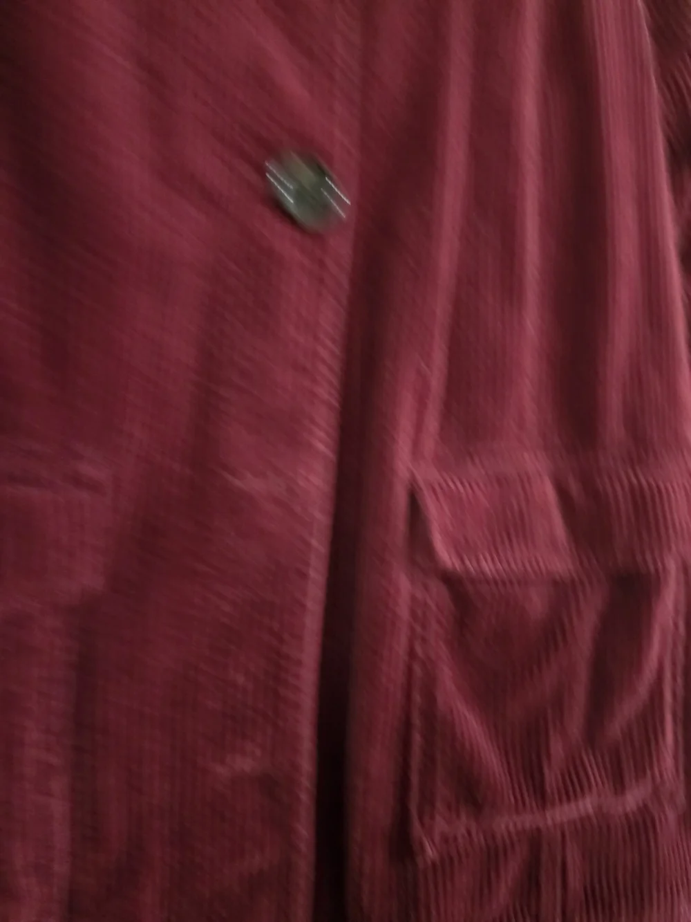 J. Jill Corduroy Button-Front Jacket in Wine Red